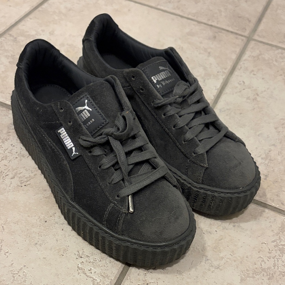 Gray Satin FENTY X Puma Creepers